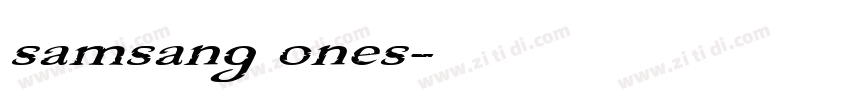 samsang ones字体转换